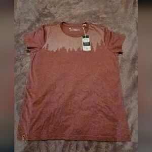 Tentree juniper t-shirt in rusty/pink colour